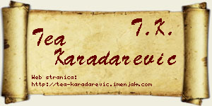 Tea Karadarević vizit kartica